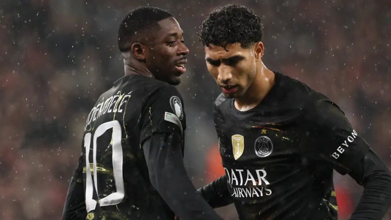 ដំណឹងល្អសម្រាប់ Arsenal? Ousmane Dembele និង Achraf Hakimi អវត្តមានក្នុងការប្រកួតហ្វឹកហាត់របស់ PSG ខណៈបញ្ហារបួសកាន់តែគួរឱ្យបារម្ភមុនវគ្គផ្តាច់ព្រ័ត្រ Champions League